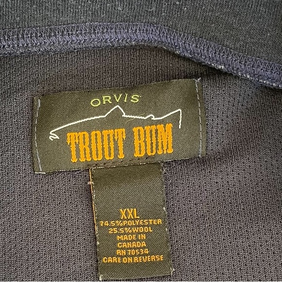 Orvis Trout Bum quarter zip pullover - Picture 8 of 8